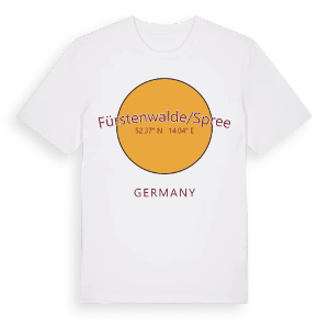Fürstenwalde/Spree cirkel t-shirt – ekologisk bomull t-shirt från Pinshirt
