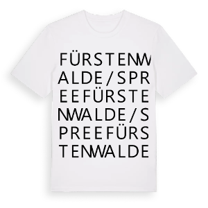 Fürstenwalde/Spree ordlek t-shirt – ekologisk bomull t-shirt från Pinshirt