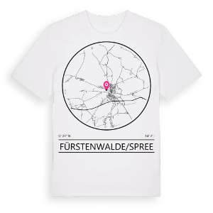 Fürstenwalde/Spree t-shirt – ekologisk bomull t-shirt från Pinshirt