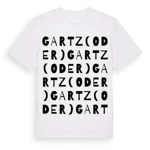 Gartz (Oder) ordlek t-shirt – ekologisk bomull t-shirt från Pinshirt