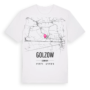 Golzow karta t-shirt – ekologisk bomull t-shirt från Pinshirt
