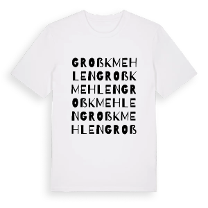 Großkmehlen ordlek t-shirt – ekologisk bomull t-shirt från Pinshirt