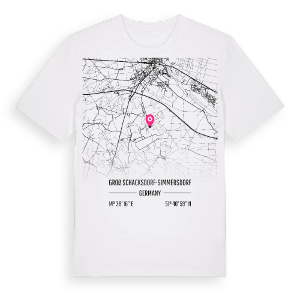 Groß Schacksdorf-Simmersdorf karta t-shirt – ekologisk bomull t-shirt från Pinshirt