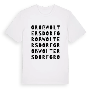 Großwoltersdorf ordlek t-shirt – ekologisk bomull t-shirt från Pinshirt