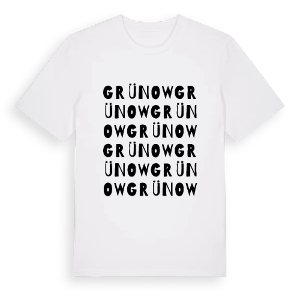 Grünow ordlek t-shirt – ekologisk bomull t-shirt från Pinshirt