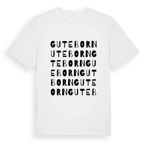 Guteborn ordlek t-shirt – ekologisk bomull t-shirt från Pinshirt