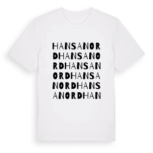 Hansa Nord ordlek t-shirt – ekologisk bomull t-shirt från Pinshirt