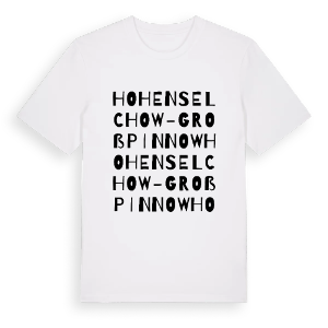 Hohenselchow-Groß Pinnow ordlek t-shirt – ekologisk bomull t-shirt från Pinshirt