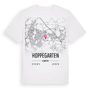 Hoppegarten karta t-shirt – ekologisk bomull t-shirt från Pinshirt