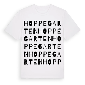 Hoppegarten ordlek t-shirt – ekologisk bomull t-shirt från Pinshirt