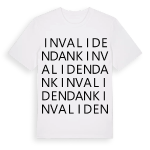 Invalidendank ordlek t-shirt – ekologisk bomull t-shirt från Pinshirt