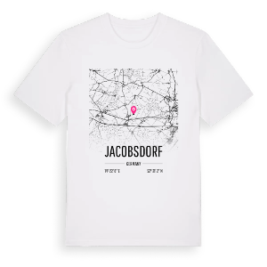Jacobsdorf karta t-shirt – ekologisk bomull t-shirt från Pinshirt