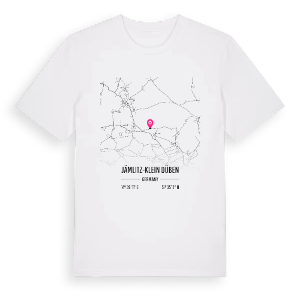 Jämlitz-Klein Düben karta t-shirt – ekologisk bomull t-shirt från Pinshirt