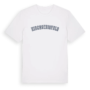 Kirchsteigfeld college t-shirt – ekologisk bomull t-shirt från Pinshirt