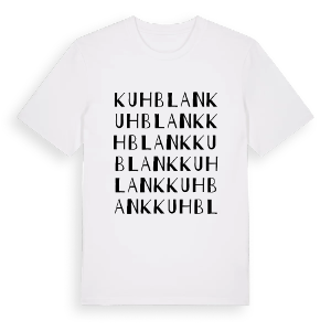 Kuhblank ordlek t-shirt – ekologisk bomull t-shirt från Pinshirt