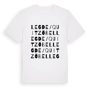 Legde/Quitzöbel ordlek t-shirt – ekologisk bomull t-shirt från Pinshirt