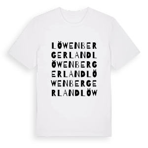 Löwenberger Land ordlek t-shirt – ekologisk bomull t-shirt från Pinshirt