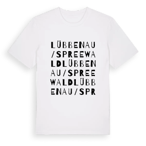 Lübbenau/Spreewald ordlek t-shirt – ekologisk bomull t-shirt från Pinshirt