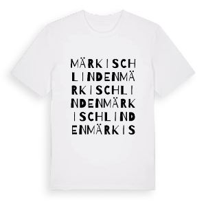 Märkisch Linden ordlek t-shirt – ekologisk bomull t-shirt från Pinshirt