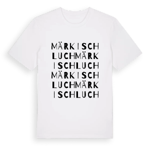 Märkisch Luch ordlek t-shirt – ekologisk bomull t-shirt från Pinshirt