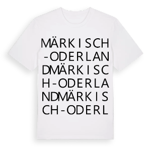 Märkisch-Oderland ordlek t-shirt – ekologisk bomull t-shirt från Pinshirt