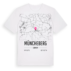 Müncheberg karta t-shirt – ekologisk bomull t-shirt från Pinshirt