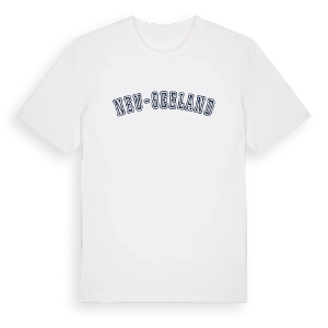 Neu-Seeland college t-shirt – ekologisk bomull t-shirt från Pinshirt