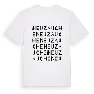 Neu Zauche ordlek t-shirt – ekologisk bomull t-shirt från Pinshirt