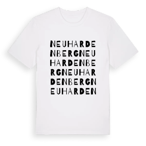 Neuhardenberg ordlek t-shirt – ekologisk bomull t-shirt från Pinshirt