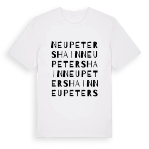 Neupetershain ordlek t-shirt – ekologisk bomull t-shirt från Pinshirt