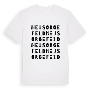 Neusorgefeld ordlek t-shirt – ekologisk bomull t-shirt från Pinshirt
