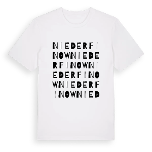 Niederfinow ordlek t-shirt – ekologisk bomull t-shirt från Pinshirt