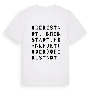 Obere Stadt, Innenstadt, Frankfurt (Oder) ordlek t-shirt – ekologisk bomull t-shirt från Pinshirt