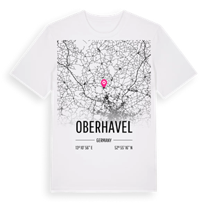Oberhavel karta t-shirt – ekologisk bomull t-shirt från Pinshirt