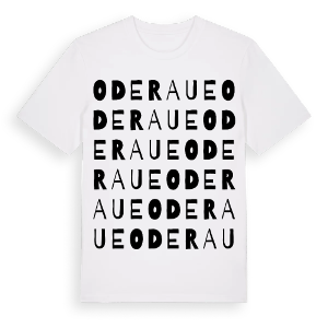 Oderaue ordlek t-shirt – ekologisk bomull t-shirt från Pinshirt