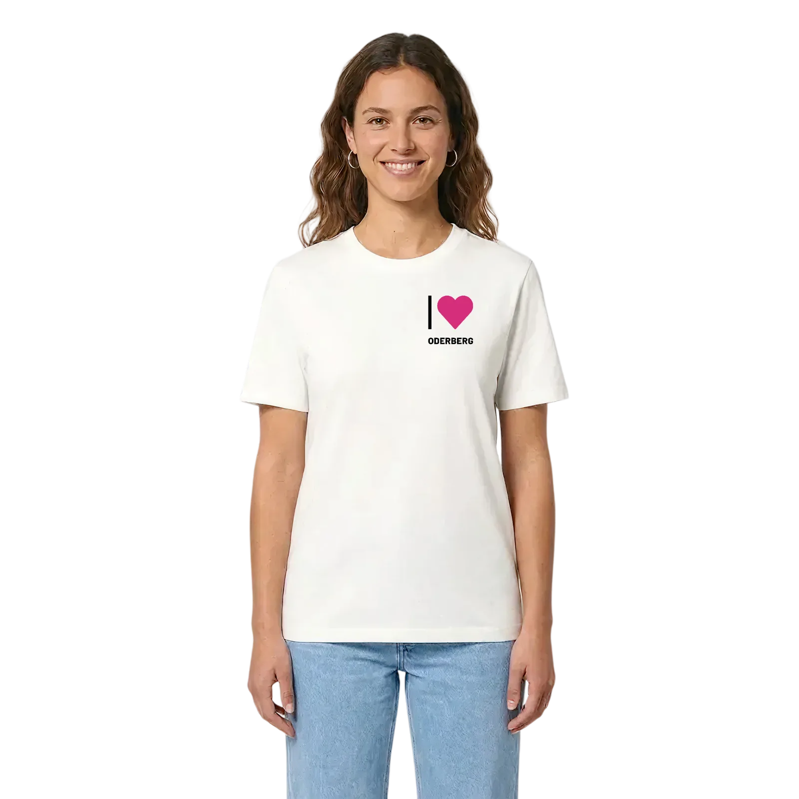 Jag älskar Oderberg t-shirt litet tryck – White, i miljö