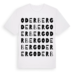 Oderberg ordlek t-shirt – ekologisk bomull t-shirt från Pinshirt
