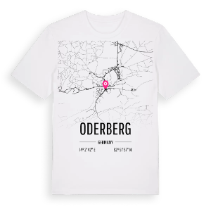 Oderberg karta t-shirt – ekologisk bomull t-shirt från Pinshirt