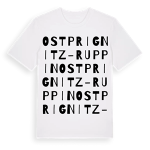 Ostprignitz-Ruppin ordlek t-shirt – ekologisk bomull t-shirt från Pinshirt
