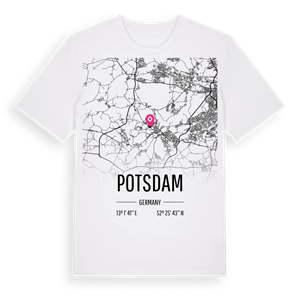 Potsdam karta t-shirt – ekologisk bomull t-shirt från Pinshirt
