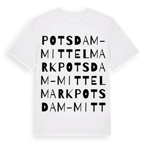 Potsdam-Mittelmark ordlek t-shirt – ekologisk bomull t-shirt från Pinshirt
