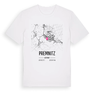 Premnitz karta t-shirt – ekologisk bomull t-shirt från Pinshirt