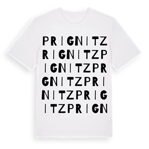 Prignitz ordlek t-shirt – ekologisk bomull t-shirt från Pinshirt