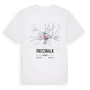 Pritzwalk karta t-shirt – ekologisk bomull t-shirt från Pinshirt