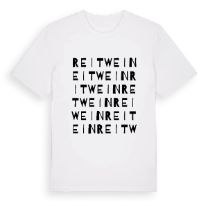 Reitwein ordlek t-shirt – ekologisk bomull t-shirt från Pinshirt