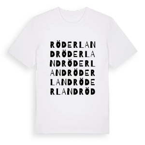 Röderland ordlek t-shirt – ekologisk bomull t-shirt från Pinshirt