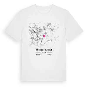 Rüdersdorf bei Berlin karta t-shirt – ekologisk bomull t-shirt från Pinshirt