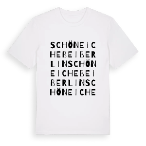 Schöneiche bei Berlin ordlek t-shirt – ekologisk bomull t-shirt från Pinshirt