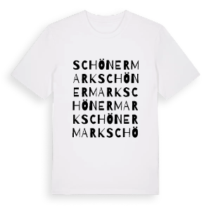Schönermark ordlek t-shirt – ekologisk bomull t-shirt från Pinshirt