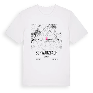 Schwarzbach karta t-shirt – ekologisk bomull t-shirt från Pinshirt